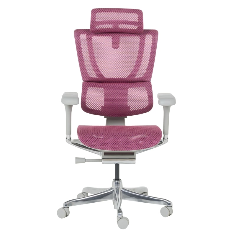 Ергономичен стол IOO Elite 2 сива рамка-розов